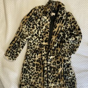 Medium Length Faux Fur Jacket